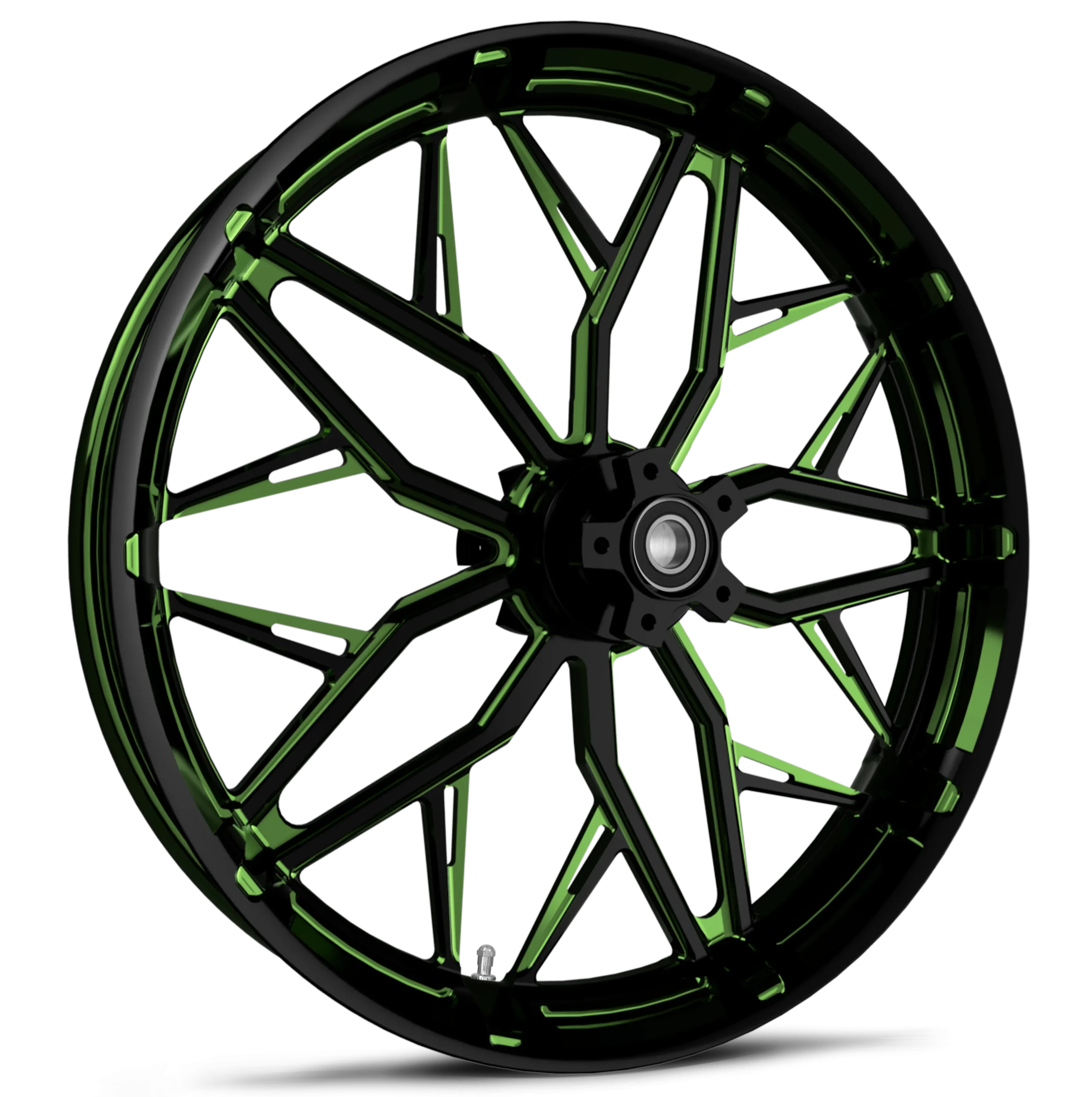 Static Touch Of Color Green Wheel